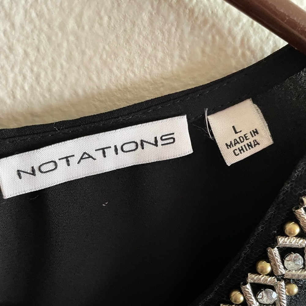 Notations black blouse - Picture 4 of 5